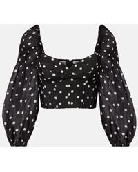 Zimmermann - Polka-Dot Crop Top - Lyst