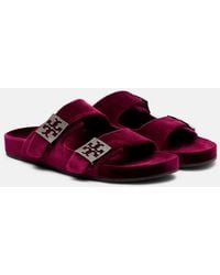 Tory Burch - Mellow Embellished Velvet Slides - Lyst