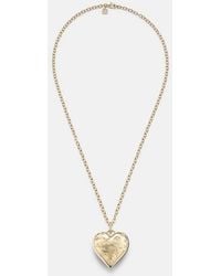 Sydney Evan - Puffy Icon Heart 14Kt Pendant With Diamonds - Lyst