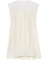 Chloé Minivestido de seda - Blanco