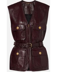Chloé - Belted Leather Vest - Lyst