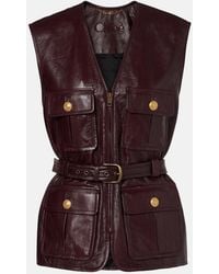 Chloé - Chaleco De Piel Con Cinturon - Lyst
