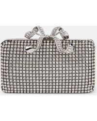 Self-Portrait - Clutch Bow Small Con Cristalli - Lyst