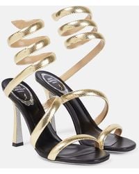 Rene Caovilla - Cleo Leather Sandals - Lyst