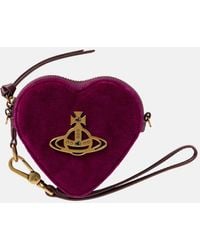 Vivienne Westwood - Heart Velvet Coin Purse With Strap - Lyst