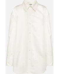 Saint Laurent - Oversized Cotton Poplin Shirt - Lyst