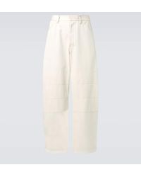 Lemaire - Cotton Drill Barrel-Leg Pants - Lyst