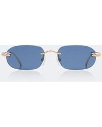 Cartier - Trinity De Cartier Rectangular Sunglasses - Lyst