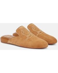 Christian Louboutin - Coolito Donna Suede Slippers - Lyst