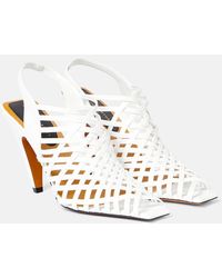 Stella McCartney - Spur Woven Vegan-Leather Pumps - Lyst