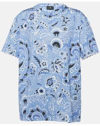 Etro - Printed Cotton Jersey T-Shirt - Lyst