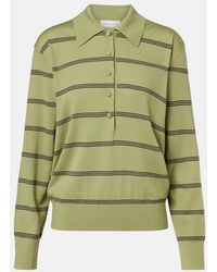 Dries Van Noten - Striped Wool Polo Sweater - Lyst