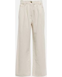 Brunello Cucinelli - Wide-leg Cotton And Linen Jeans - Lyst