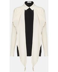 Victoria Beckham - Bow-Detail Silk Crepe De Chine Blouse - Lyst