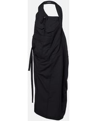 Junya Watanabe - Halterneck Wool Midi Dress - Lyst