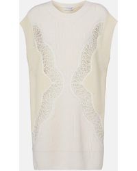 Stella McCartney - Virgin Wool Lace Sweater Vest - Lyst
