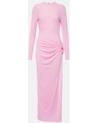 Magda Butrym - Maxi Dress With Long Gathered Sleeves - Lyst