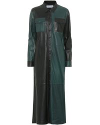 Stand Studio Midikleid Alte aus Leder - Schwarz