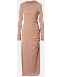 SIR. - Ruby Draped Sheer Maxi Dress - Lyst