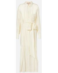 Plan C - Belted Silk Shirtdress - Lyst