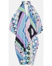 PUCCI - Vivara-Print Jersey Satin Kaftan - Lyst