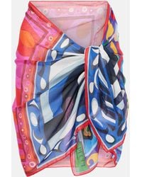 Emilio Pucci - Patchwork Printed Cotton Beach Cover-up - Lyst