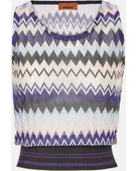 Missoni - Zigzag Knitted Lame Top - Lyst