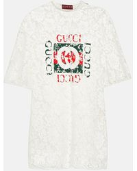 Gucci - Top de encaje floral con logo - Lyst