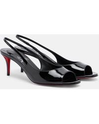 Christian Louboutin - Miss Z Patent Leather Slingback Sandals - Lyst