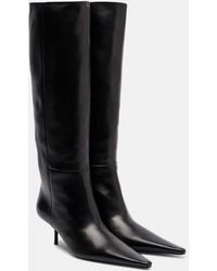 Saint Laurent - Victoire 55 Leather Knee-High Boots - Lyst