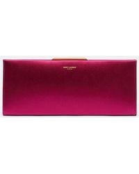 Saint Laurent - Clutch Midnight Small Aus Satin - Lyst