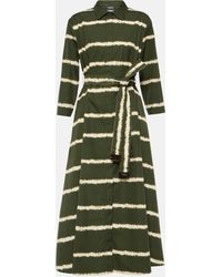 Max Mara - Olanda Striped Cotton Midi Dress - Lyst
