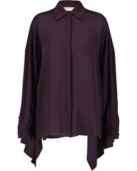 Damen Bekleidung Oberteile Hemden NA-KD Synthetik Chloé B x Hemd Mit Übergroßer Fronttasche in Lila 