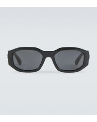 Versace Rechteckige Sonnenbrille Medusa Biggie - Grau