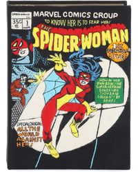 Olympia Le-Tan Spider Woman Canvas Book Clutch - Blue