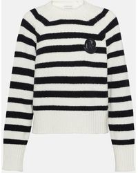 Moncler - Pullover in lana a righe - Lyst
