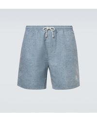 Brunello Cucinelli - Printed Swim Trunks - Lyst