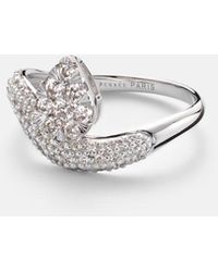 PERSÉE - Wave Alliance 18Kt Ring With Diamonds - Lyst