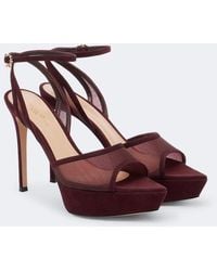 Gianvito Rossi - Mesh Platform Slingback Sandals - Lyst