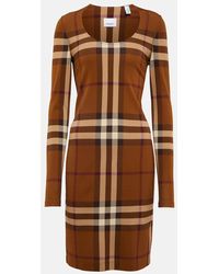 Burberry - Abito Vintage Check in jersey - Lyst