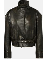 Christopher Esber - Burnished Eddie Leather Bomber Jacket - Lyst