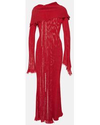 Acne Studios - Distressed Cotton-Blend Maxi Dress - Lyst