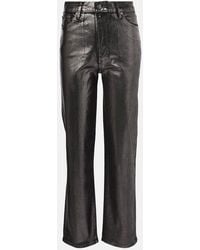 FRAME - High-Rise Straight Jeans Le Sleek - Lyst