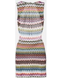 Missoni - Zigzag Open-Back Lame Minidress - Lyst