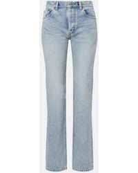 Saint Laurent - High-Rise Straight Jeans - Lyst