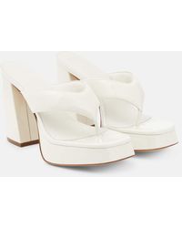 Gia Borghini - Mules A Plateau En Cuir Verni - Lyst