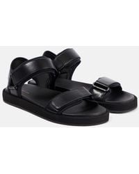 The Row - Hook And Loop Sandalen Aus Leder Und Stretch-Material - Lyst
