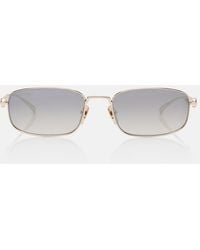 Gucci - Bamboo Crystal-Embellished Rectangular Sunglasses - Lyst