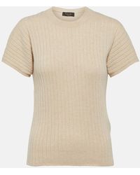 Loro Piana - T-shirt in maglia a coste di cashmere - Lyst