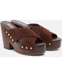 Paris Texas - Marisol Suede Platform Mules - Lyst